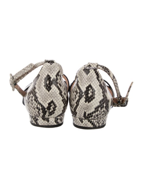 Bally Leather Animal Print D'Orsay Flats