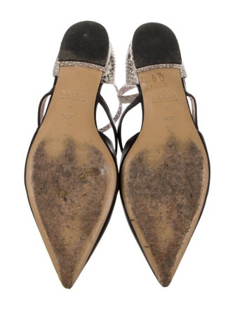 Bally Leather Animal Print D'Orsay Flats