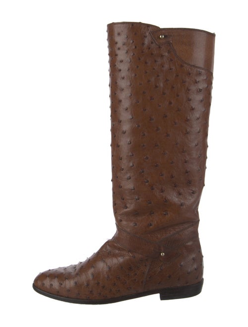Bally Ostrich Riding Boots
