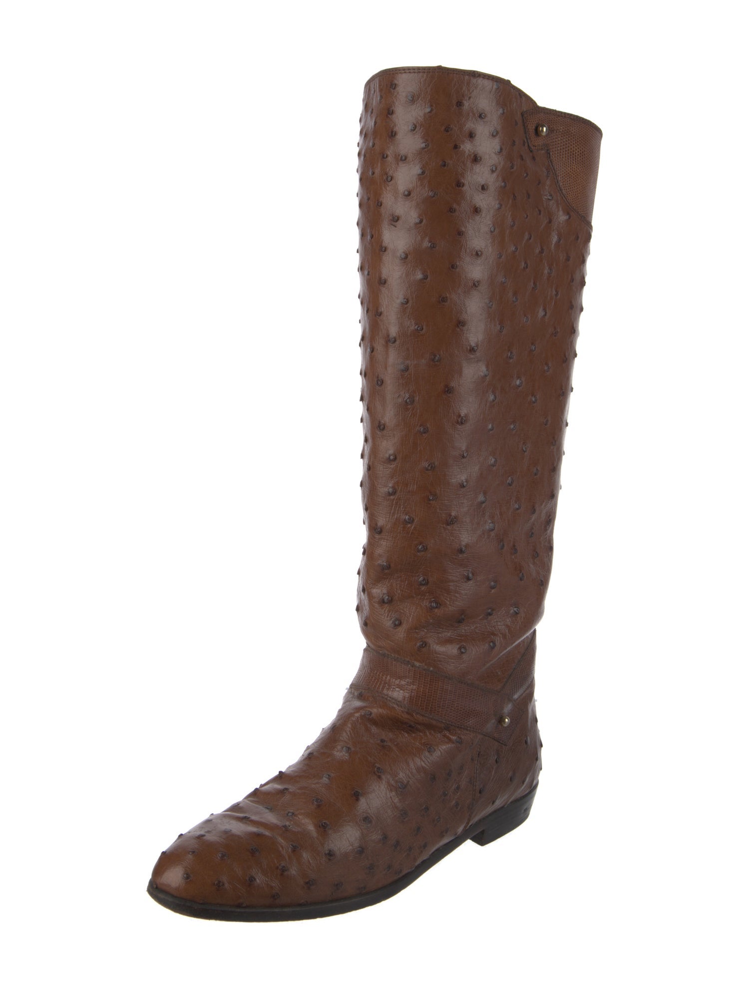 Bally Ostrich Riding Boots