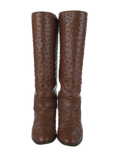 Bally Ostrich Riding Boots