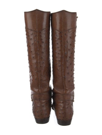 Bally Ostrich Riding Boots