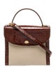 Bally Embossed Leather Top Handle Bag