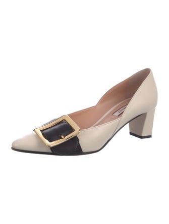 Bally Leather Printed D'Orsay Pumps