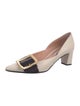Bally Leather Printed D'Orsay Pumps