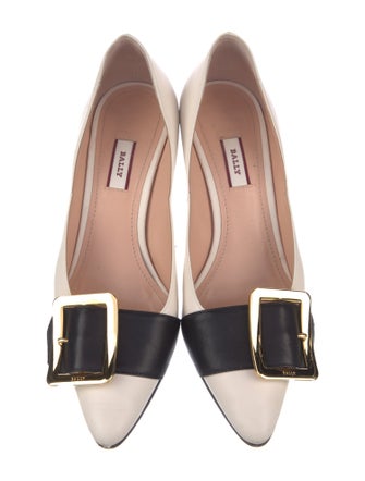 Bally Leather Printed D'Orsay Pumps