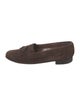 Bally Suede Fringe Trim Accent Dress Loafers