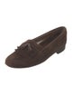 Bally Suede Fringe Trim Accent Dress Loafers