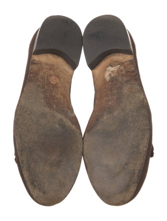 Bally Suede Fringe Trim Accent Dress Loafers