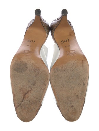 Bally Leather Animal Print Slingback Pumps