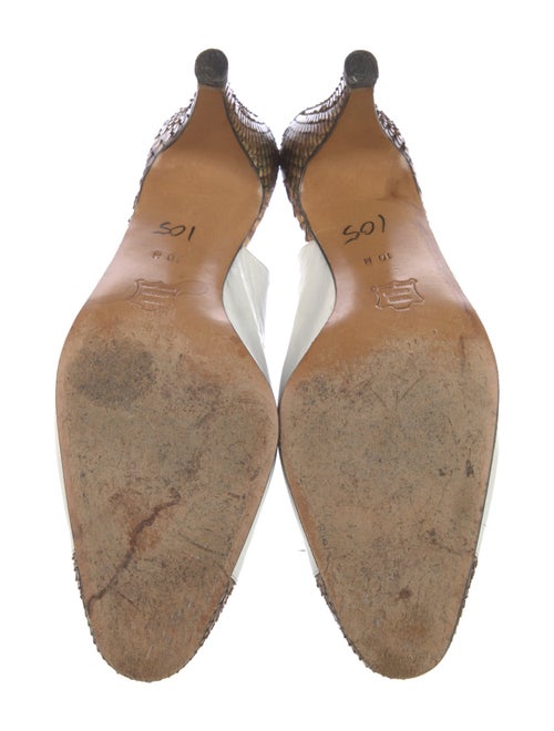 Bally Leather Animal Print Slingback Pumps