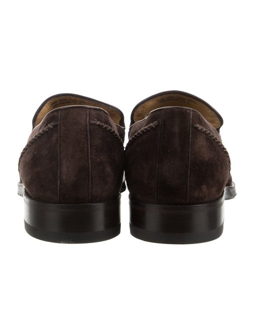 Bally Suede Grosgrain Trim Loafers