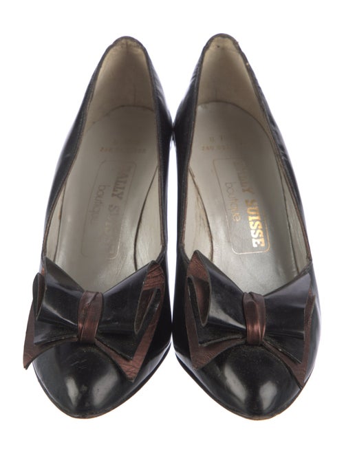 Bally Patent Leather Colorblock Pattern Pumps