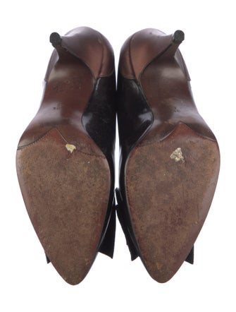 Bally Patent Leather Colorblock Pattern Pumps