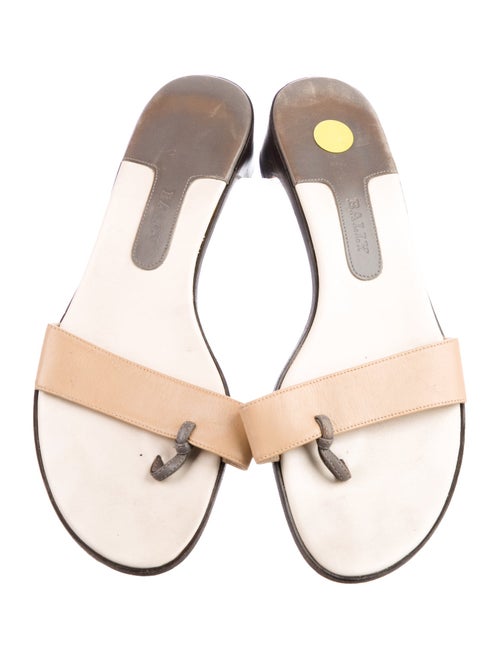 Bally Signature Logo Leather Slides