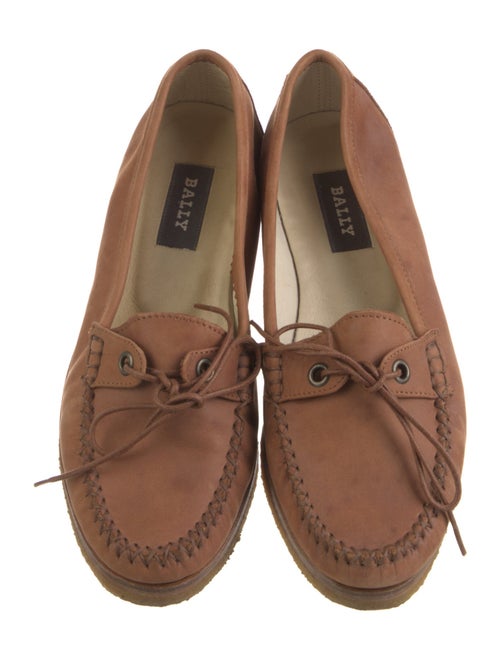 Bally Suede Whipstitch Trim Moccasins