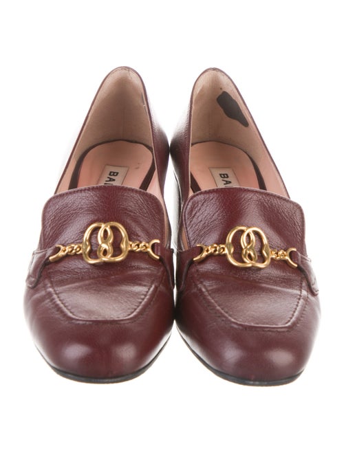 Bally Leather Chain-Link Accents Pumps