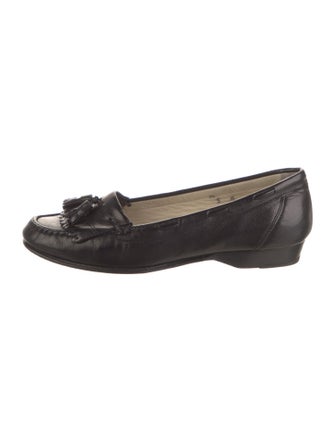 Bally Leather Tassel Accents Ballet Flats