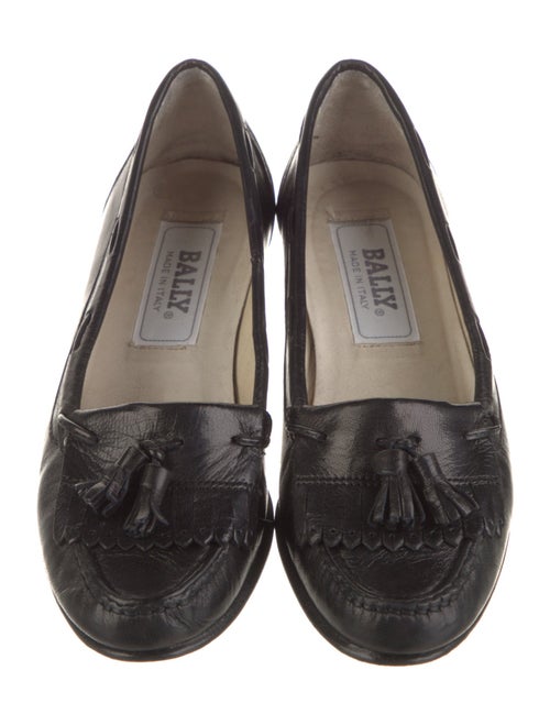 Bally Leather Tassel Accents Ballet Flats