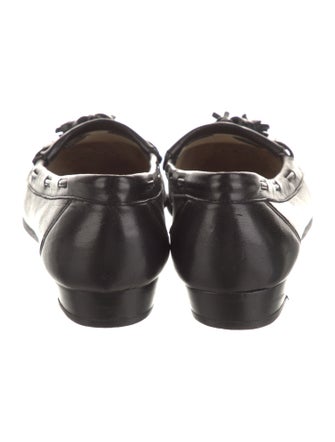 Bally Leather Tassel Accents Ballet Flats