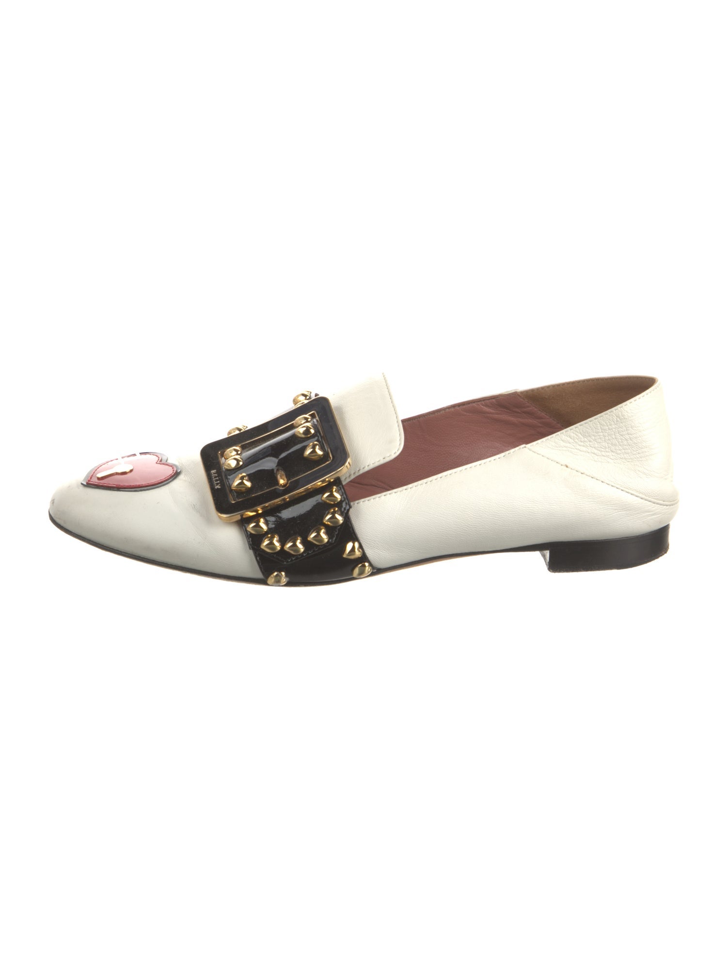 Bally Leather Colorblock Pattern Loafers