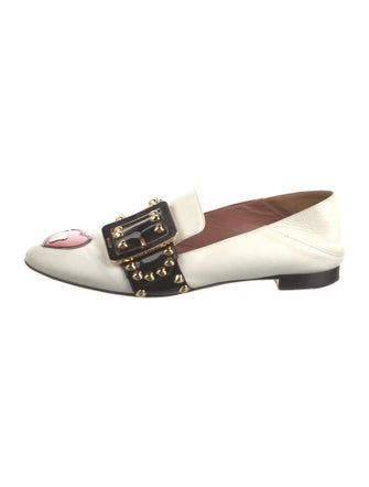 Bally Leather Colorblock Pattern Loafers