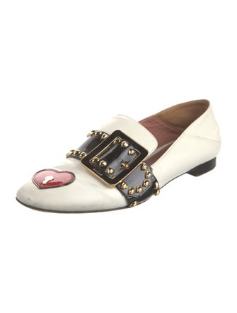 Bally Leather Colorblock Pattern Loafers