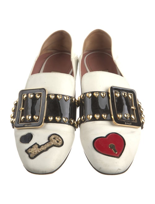 Bally Leather Colorblock Pattern Loafers