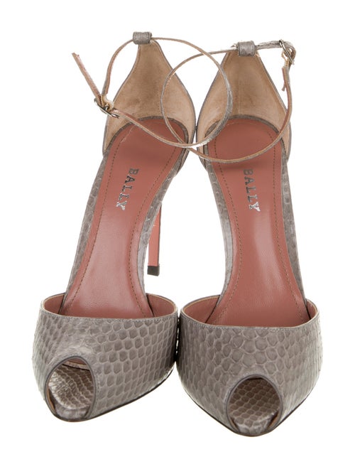 Bally Snakeskin D'Orsay Pumps