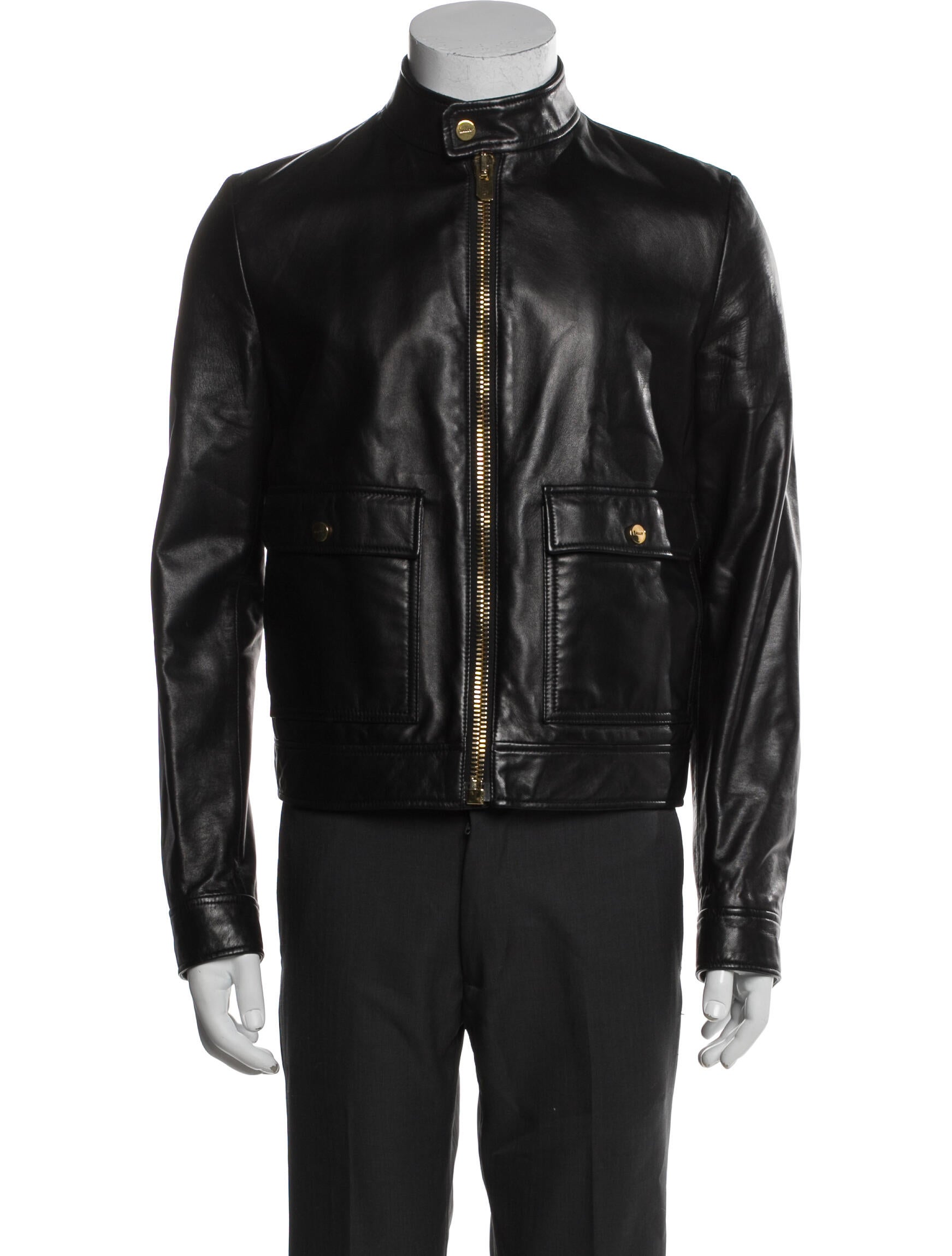 Bally Lamb Leather Moto Jacket