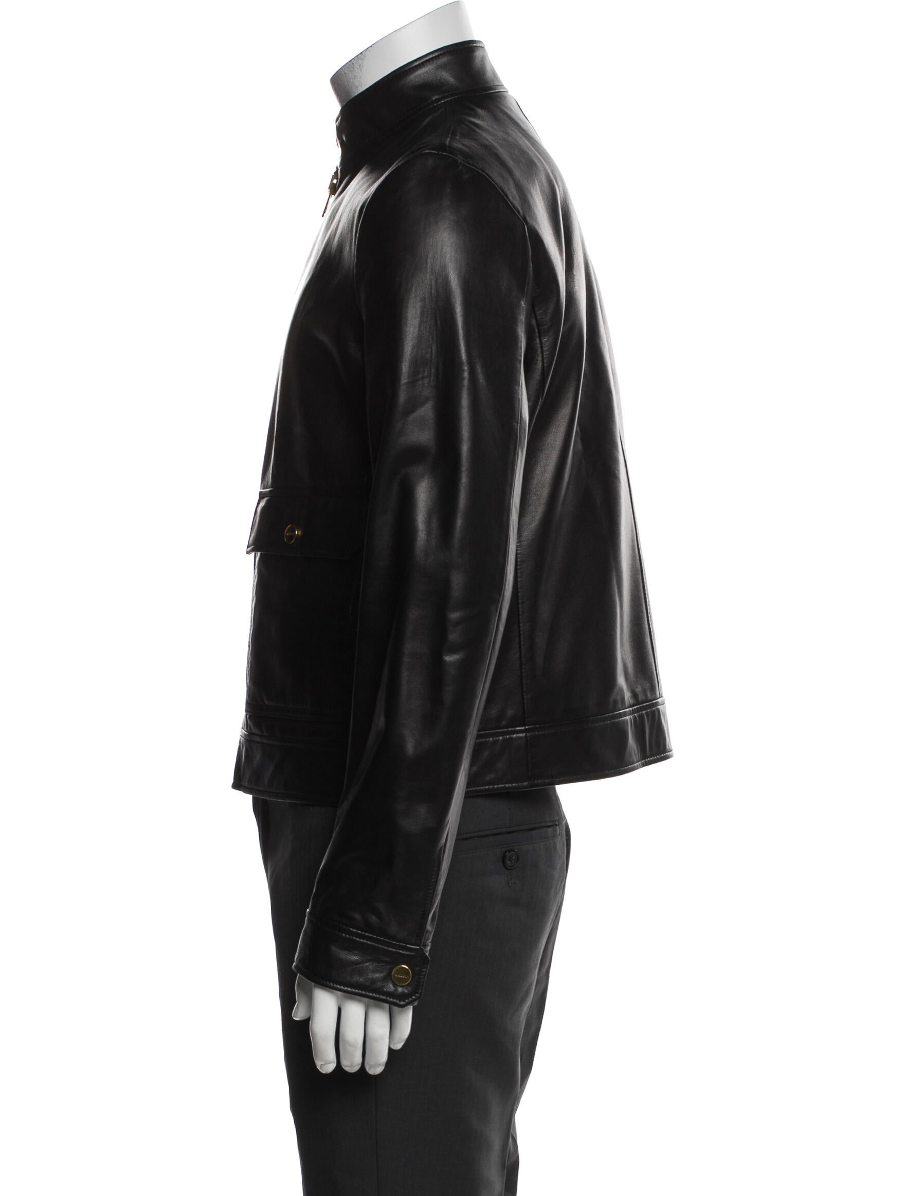Bally Lamb Leather Moto Jacket