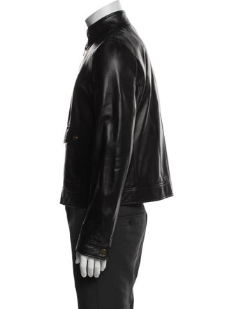 Bally Lamb Leather Moto Jacket