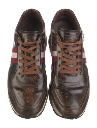 Bally Leather Printed Sneakers