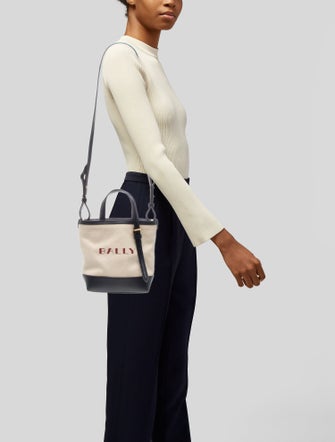 Bally Canvas Top Handle Bag