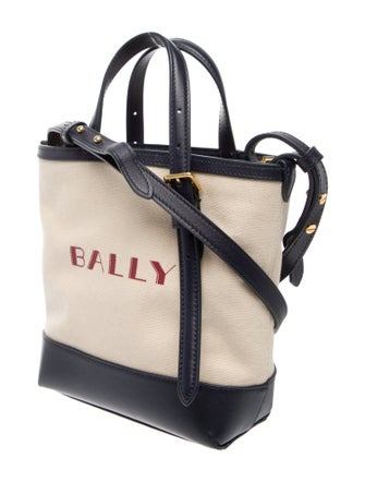 Bally Canvas Top Handle Bag