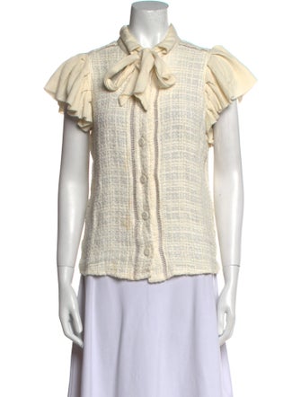 Bally Short Sleeve Button-Up Top