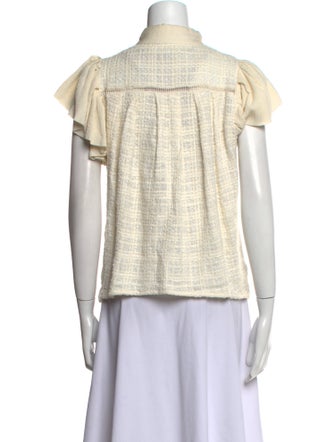 Bally Short Sleeve Button-Up Top