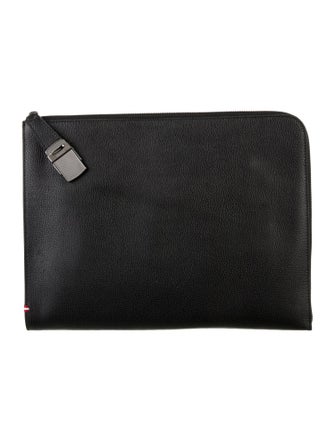 Bally Leather Zip-Up Laptop Case