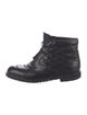 Bally Leather Patterned Combat Boots