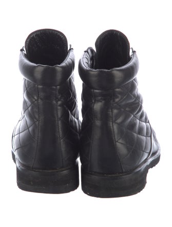 Bally Leather Patterned Combat Boots