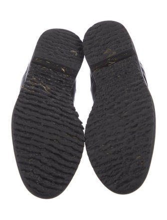 Bally Leather Patterned Combat Boots