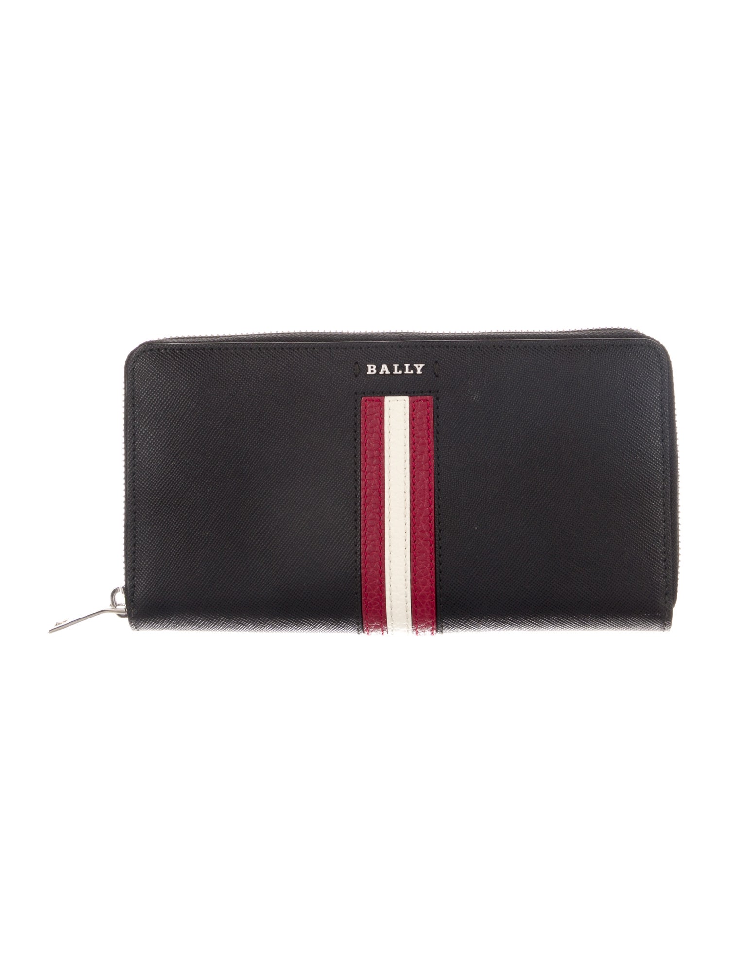 Bally Leather Striped Continental Wallet