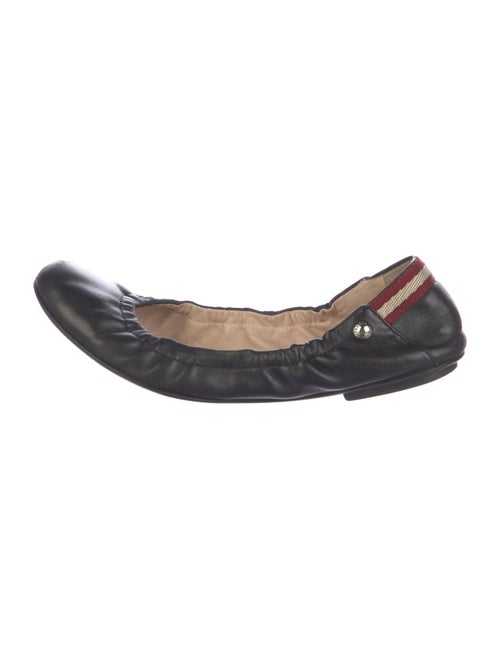 Bally Leather Printed Ballet Flats