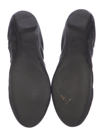 Bally Leather Printed Ballet Flats