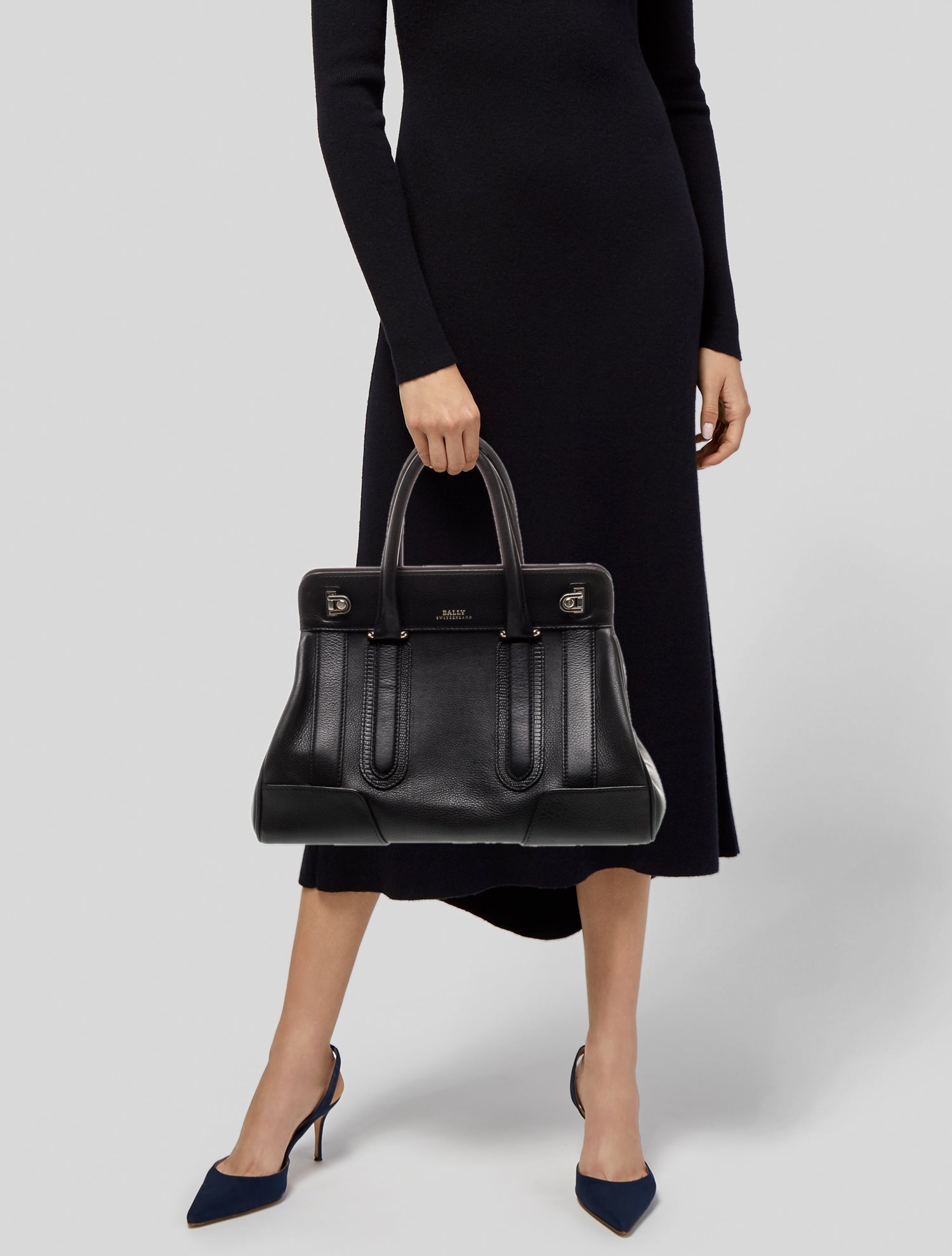 Bally Leather Top Handle Bag