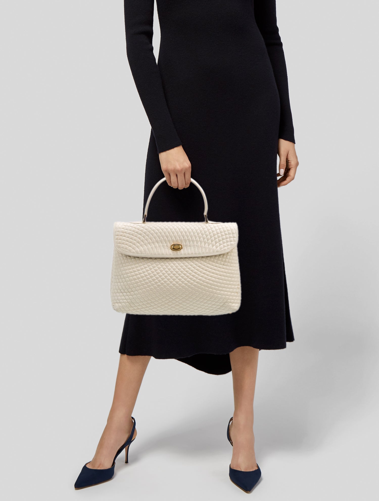 Bally Leather Top Handle Bag