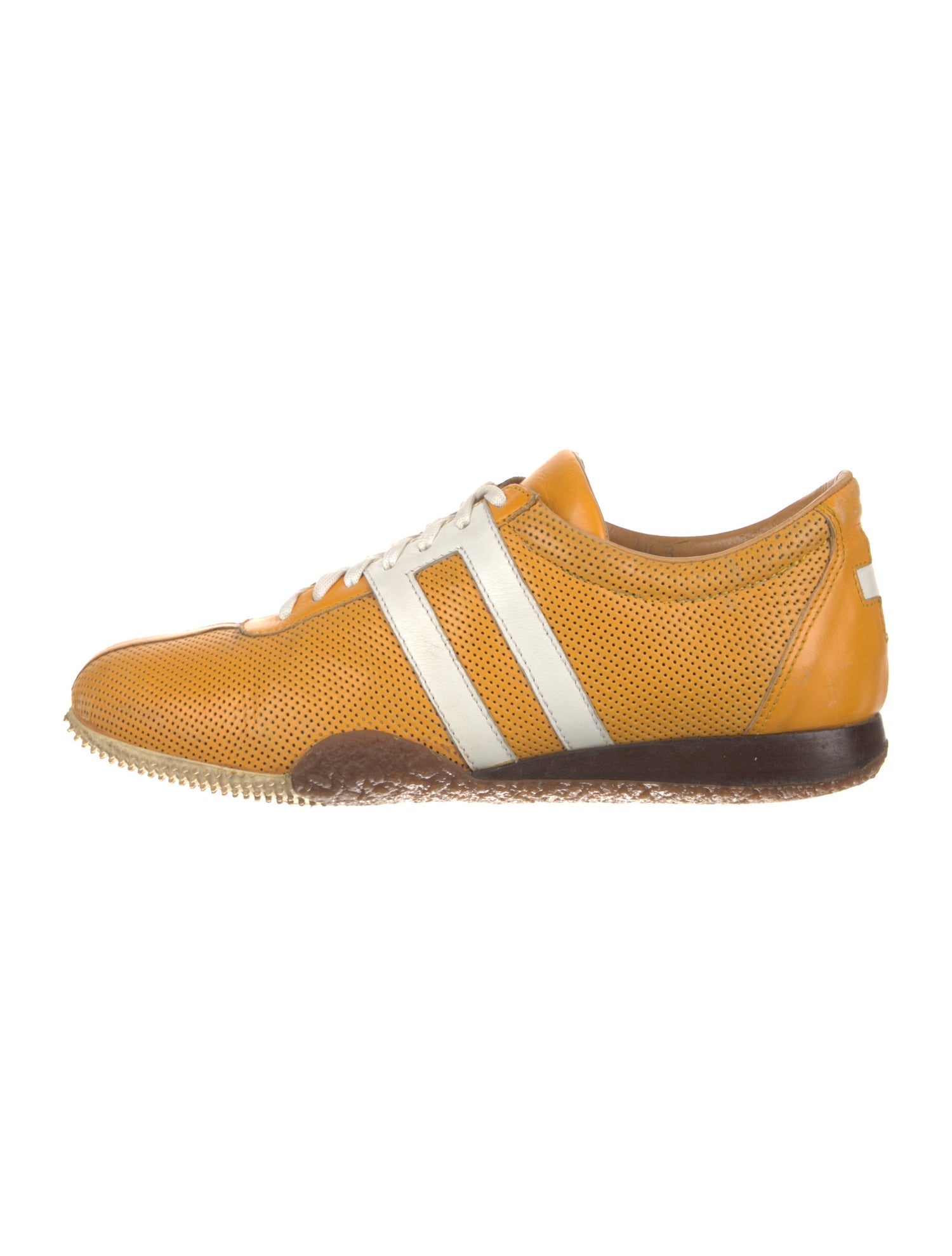 Bally Leather Striped Athletic Sneakers