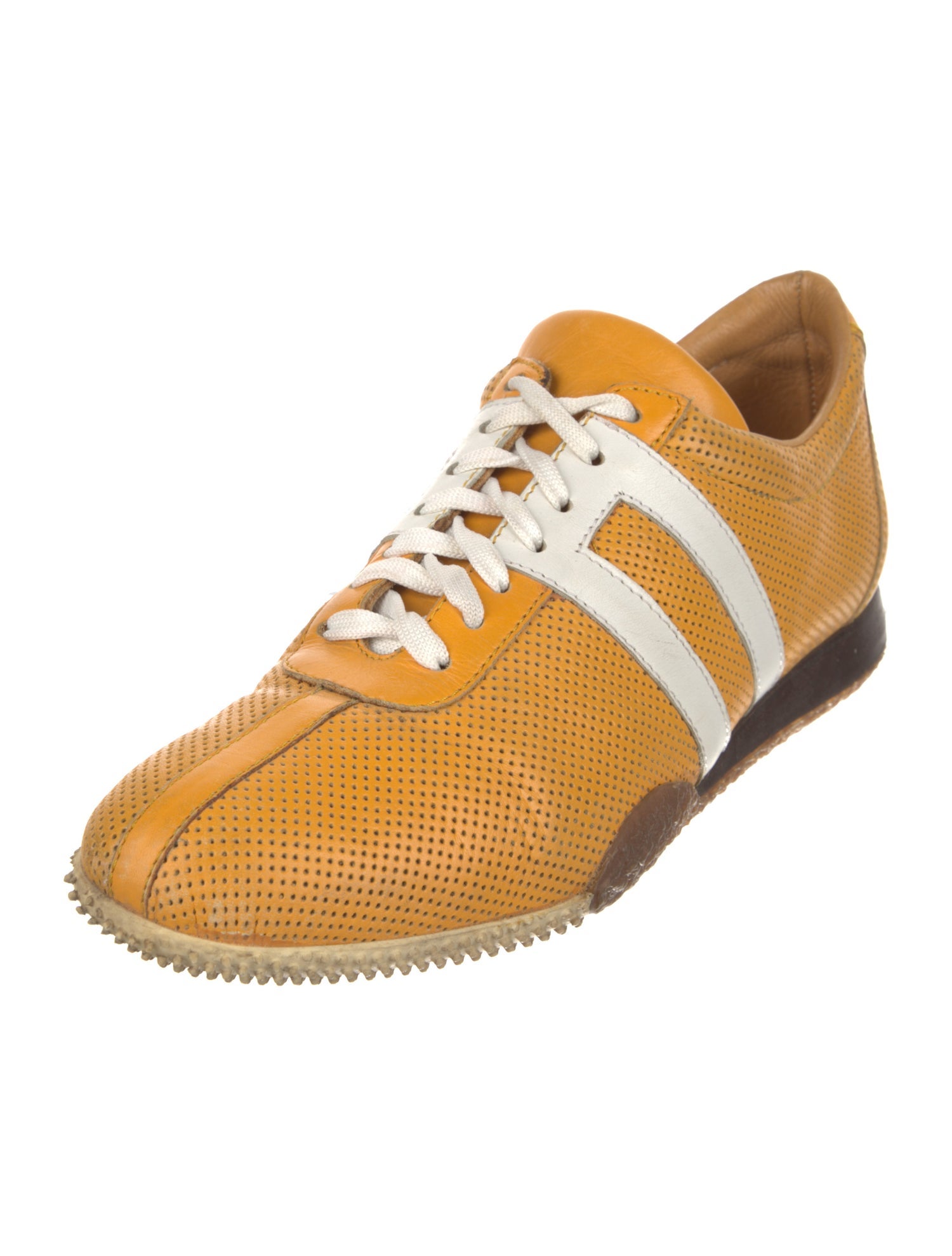 Bally Leather Striped Athletic Sneakers