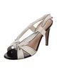 Bally Leather Colorblock Pattern Slingback Sandals