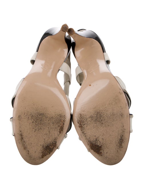 Bally Leather Colorblock Pattern Slingback Sandals